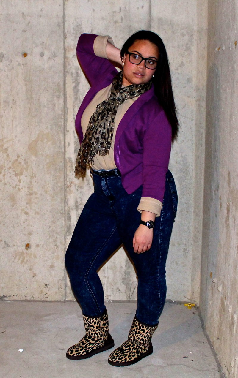 OOTD: Purple Blazer and Leopard Accents