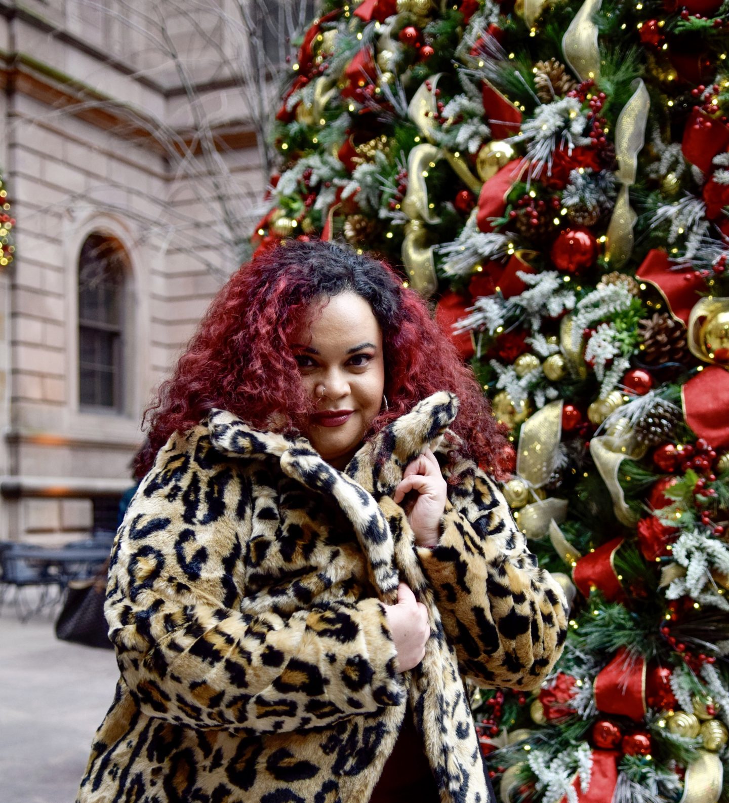 OOTD: Faux Fur & Red Lips at The Lotte New York Palace
